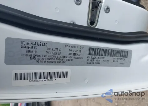 2019 Dodge Charger R/T Rwd from USA, damaged, VIN 2C3CDXCT7KH652889